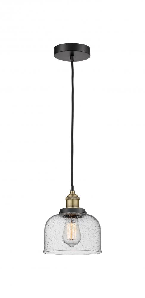 Bell - 1 Light - 8 inch - Black Antique Brass - Cord hung - Mini Pendant