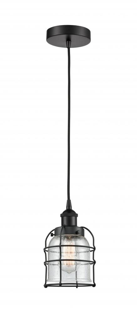 Bell Cage - 1 Light - 6 inch - Matte Black - Mini Pendant