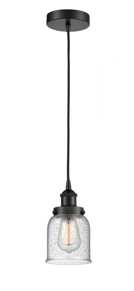 Bell - 1 Light - 5 inch - Matte Black - Cord hung - Mini Pendant