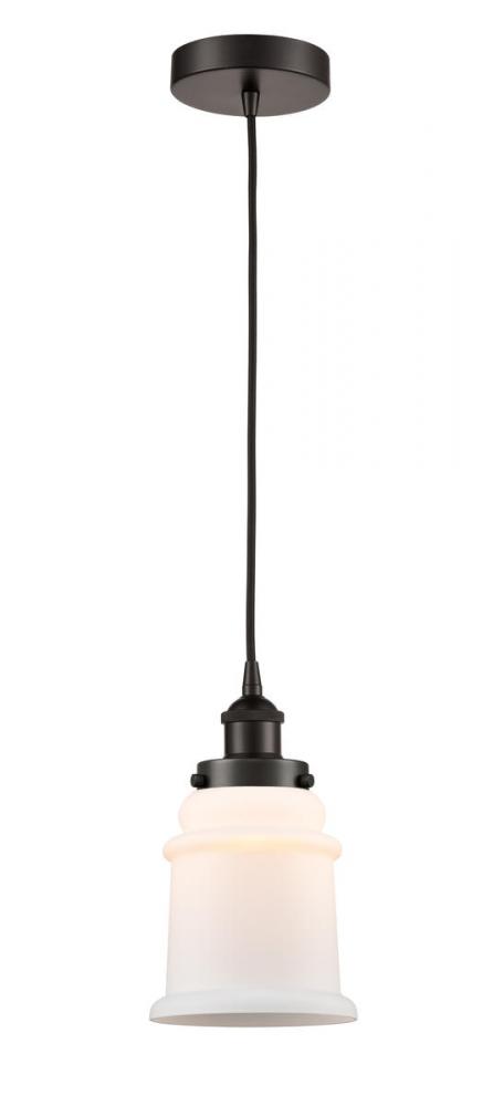 Canton - 1 Light - 6 inch - Oil Rubbed Bronze - Cord hung - Mini Pendant