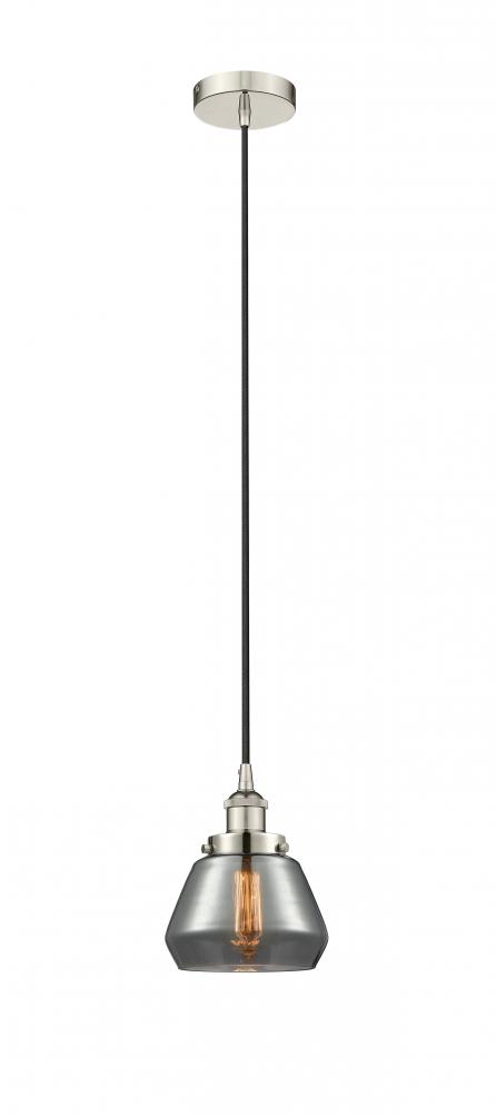 Fulton - 1 Light - 7 inch - Polished Nickel - Cord hung - Mini Pendant