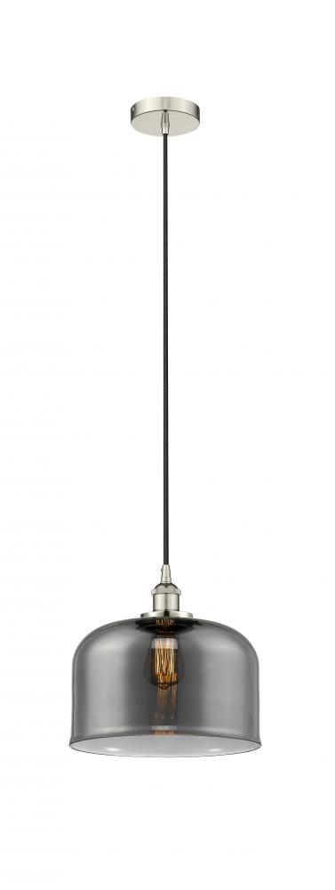 Bell - 1 Light - 12 inch - Polished Nickel - Cord hung - Mini Pendant