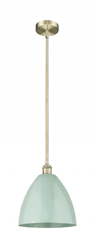 Plymouth - 1 Light - 12 inch - Antique Brass - Cord hung - Mini Pendant