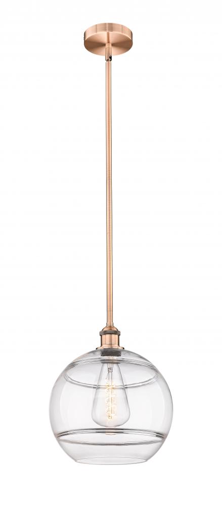 Rochester - 1 Light - 12 inch - Antique Copper - Cord hung - Mini Pendant