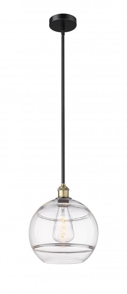 Rochester - 1 Light - 12 inch - Black Antique Brass - Cord hung - Mini Pendant