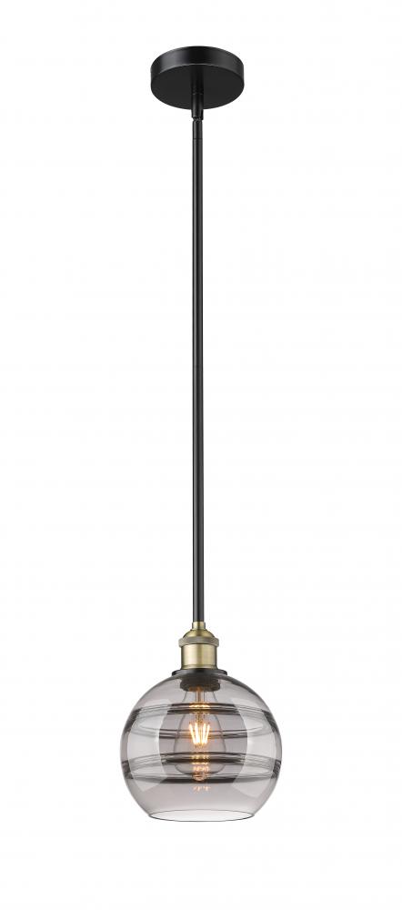 Rochester - 1 Light - 8 inch - Black Antique Brass - Cord hung - Mini Pendant
