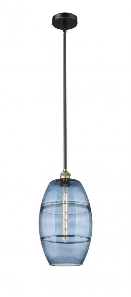 Vaz - 1 Light - 10 inch - Black Antique Brass - Cord hung - Mini Pendant