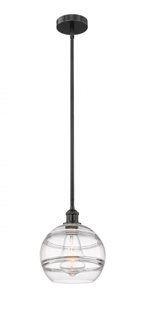 Rochester - 1 Light - 10 inch - Matte Black - Cord hung - Mini Pendant