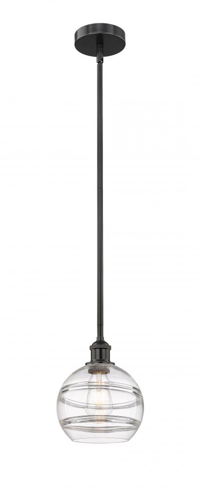 Rochester - 1 Light - 8 inch - Matte Black - Cord hung - Mini Pendant