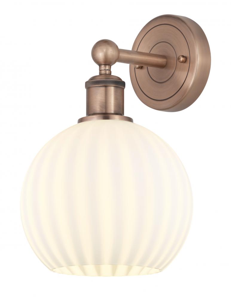 White Venetian - 1 Light - 8 inch - Antique Copper - Sconce