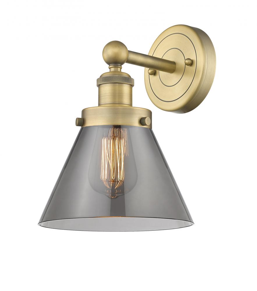 Cone - 1 Light - 8 inch - Brushed Brass - Sconce