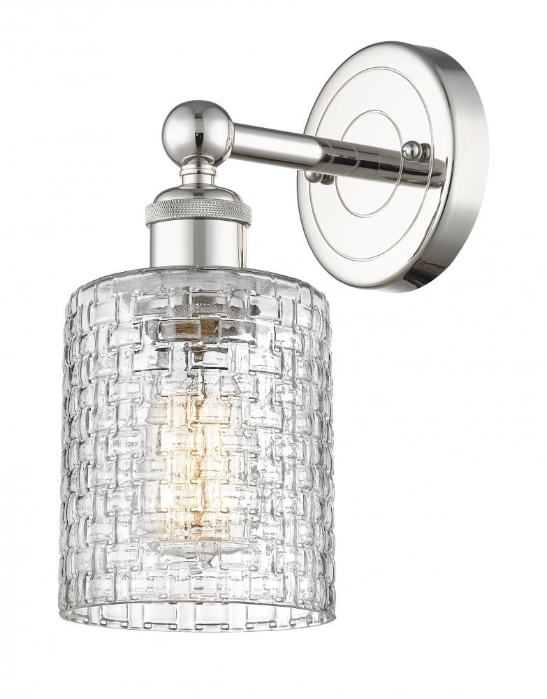 Cobbleskill - 1 Light - 5 inch - Polished Nickel - Sconce