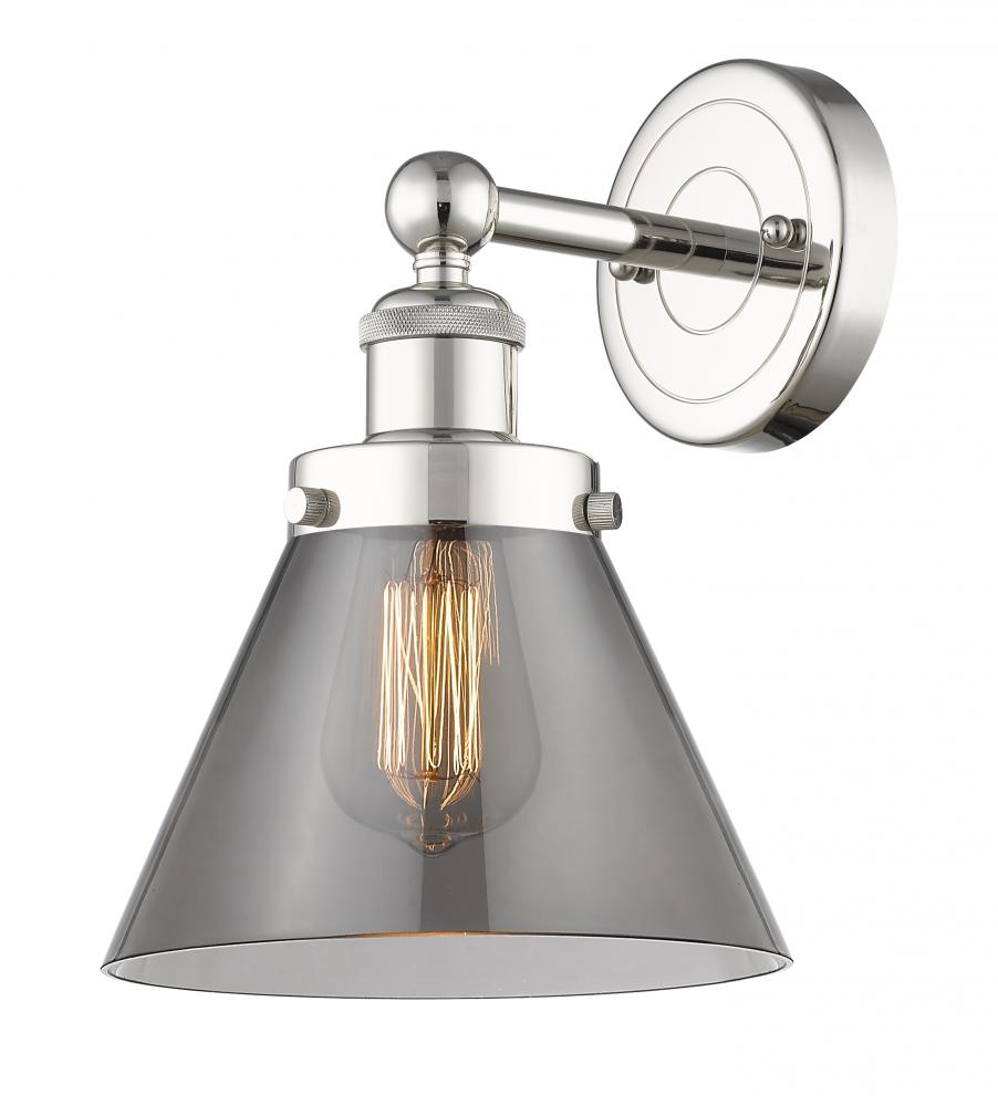 Cone - 1 Light - 8 inch - Polished Nickel - Sconce