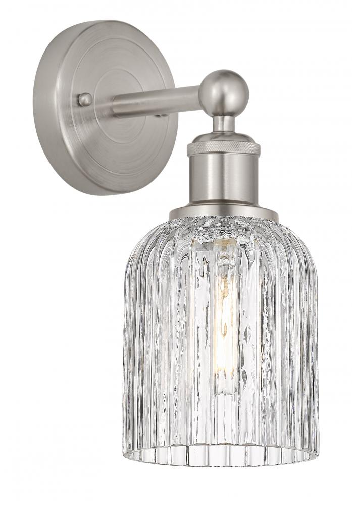 Bridal Veil - 1 Light - 5 inch - Brushed Satin Nickel - Sconce