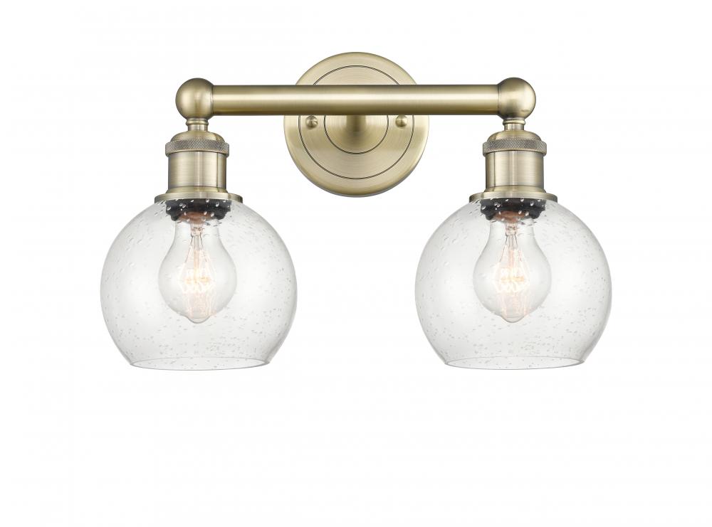 Athens - 2 Light - 15 inch - Antique Brass - Bath Vanity Light