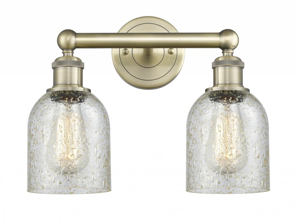 Caledonia - 2 Light - 14 inch - Antique Brass - Bath Vanity Light
