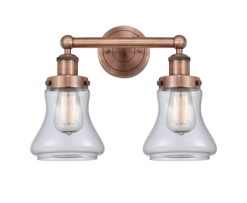 Bellmont - 2 Light - 15 inch - Antique Copper - Bath Vanity Light