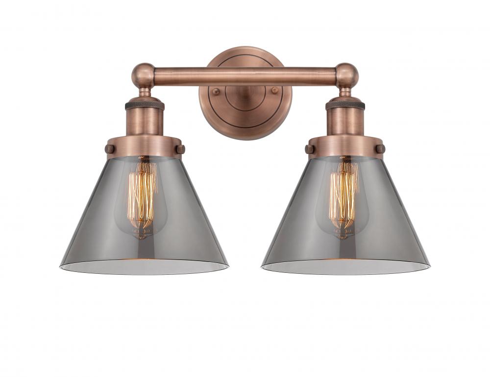 Cone - 2 Light - 17 inch - Antique Copper - Bath Vanity Light