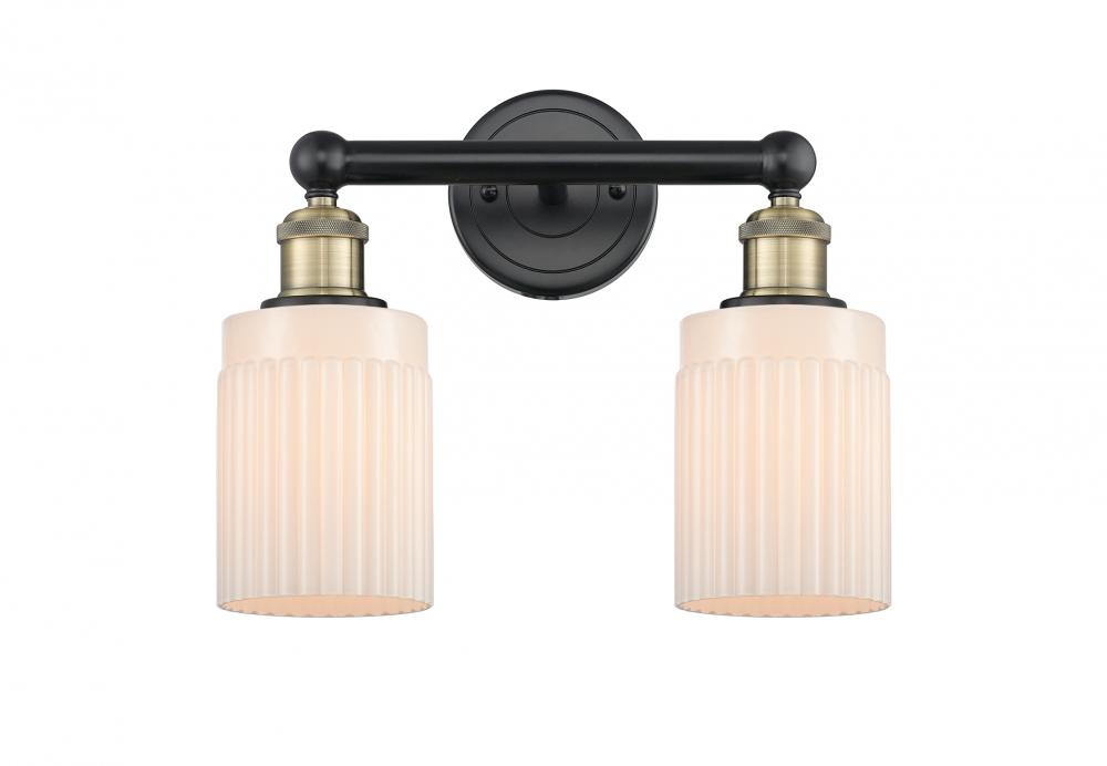 Hadley - 2 Light - 14 inch - Black Antique Brass - Bath Vanity Light