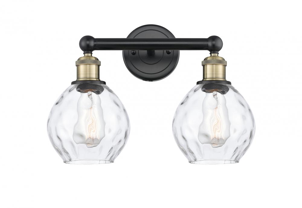 Waverly - 2 Light - 15 inch - Black Antique Brass - Bath Vanity Light