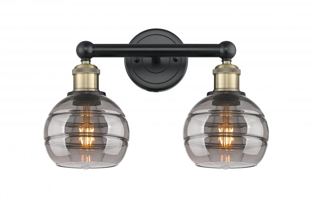 Rochester - 2 Light - 15 inch - Black Antique Brass - Bath Vanity Light