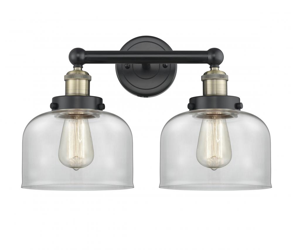 Bell - 2 Light - 17 inch - Black Antique Brass - Bath Vanity Light