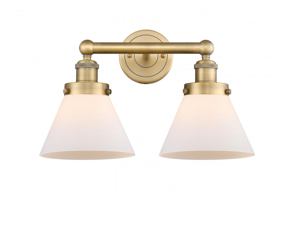 Cone - 2 Light - 17 inch - Brushed Brass - Bath Vanity Light