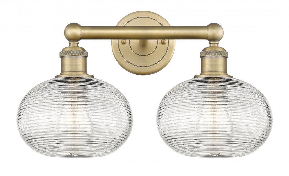 Ithaca - 2 Light - 17 inch - Brushed Brass - Bath Vanity Light