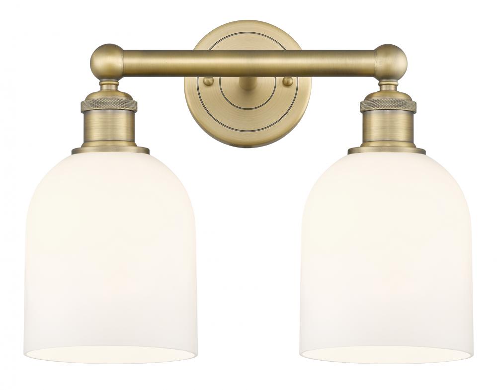Bella - 2 Light - 15 inch - Brushed Brass - Bath Vanity Light