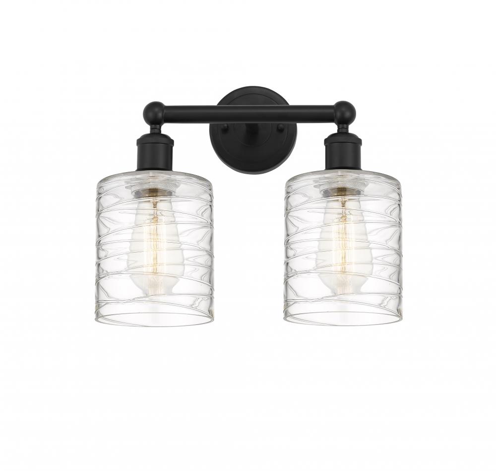 Cobbleskill - 2 Light - 14 inch - Matte Black - Bath Vanity Light