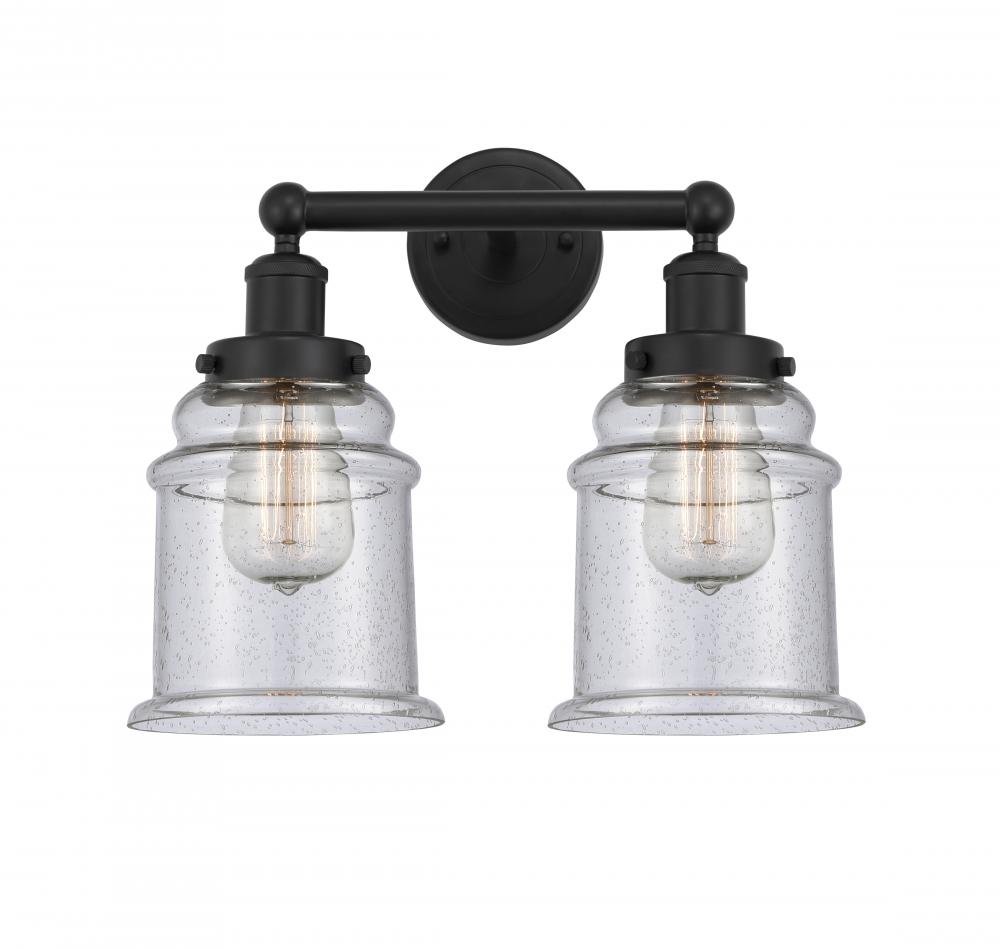 Canton - 2 Light - 15 inch - Matte Black - Bath Vanity Light