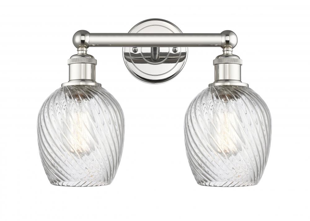 Salina - 2 Light - 15 inch - Polished Nickel - Bath Vanity Light