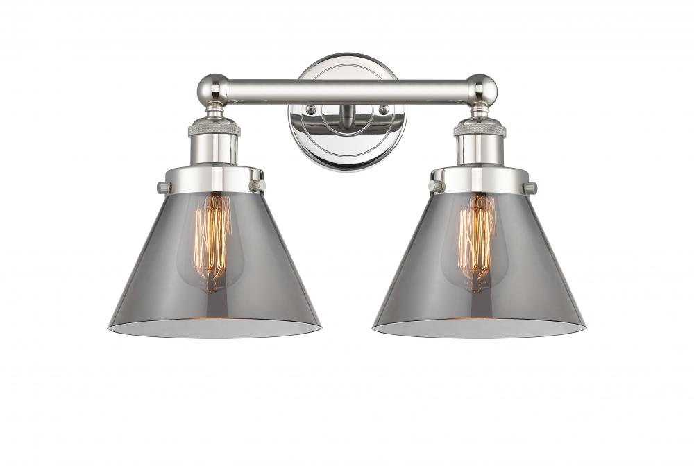 Cone - 2 Light - 17 inch - Polished Nickel - Bath Vanity Light