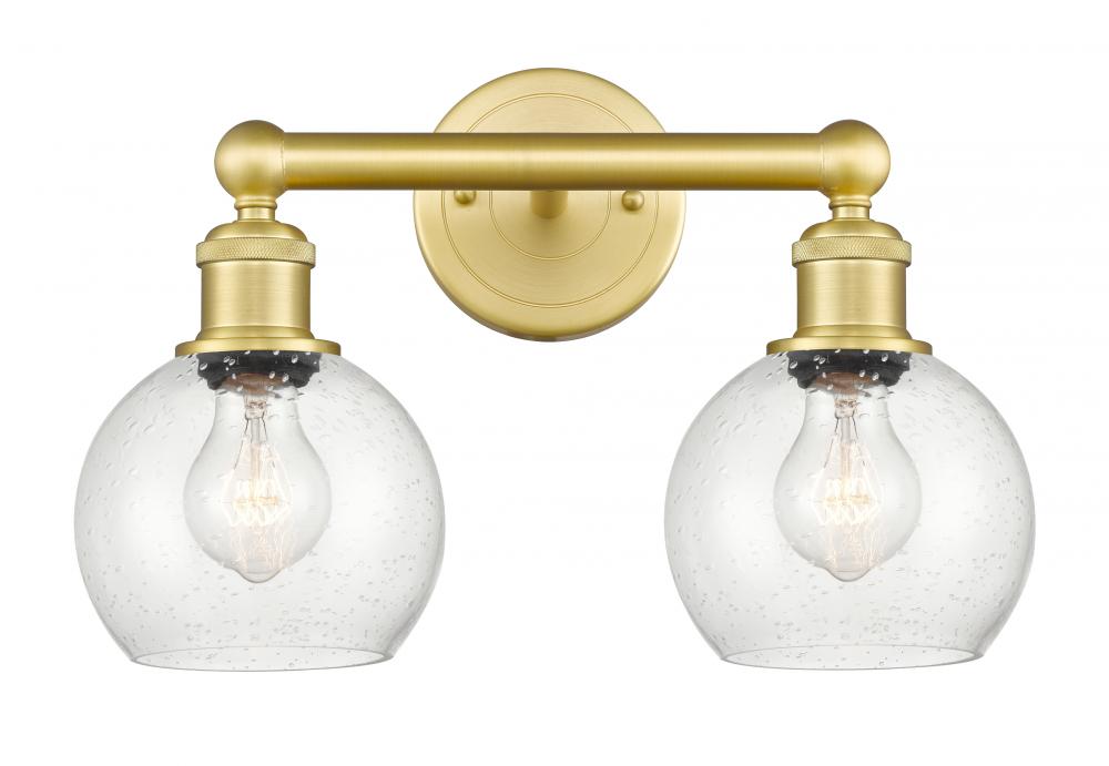 Athens - 2 Light - 15 inch - Satin Gold - Bath Vanity Light