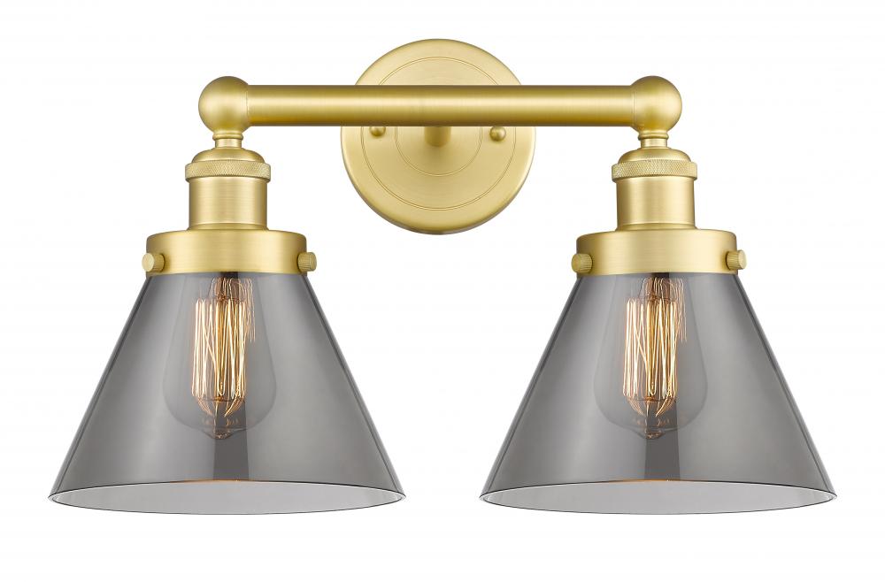 Cone - 2 Light - 17 inch - Satin Gold - Bath Vanity Light