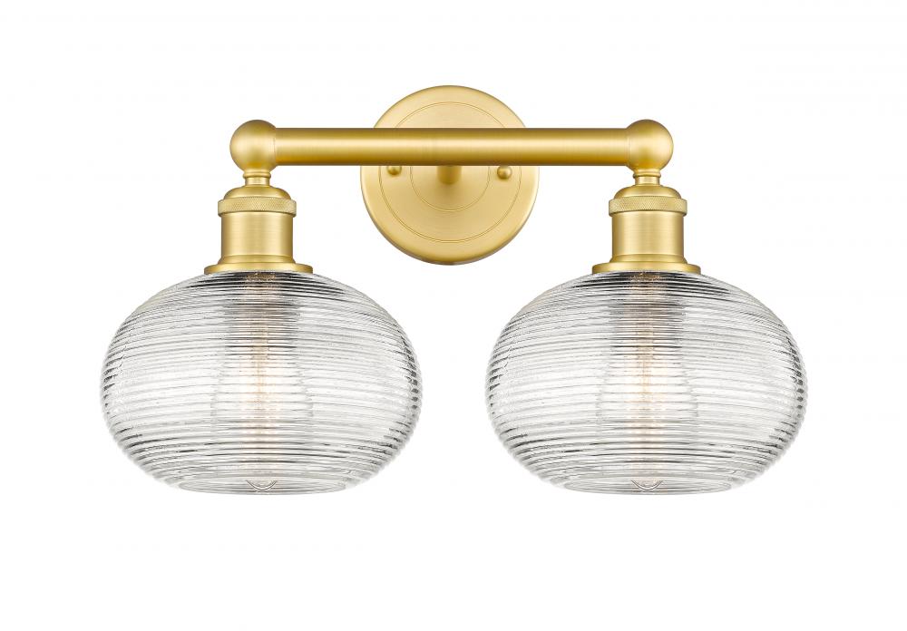 Ithaca - 2 Light - 17 inch - Satin Gold - Bath Vanity Light