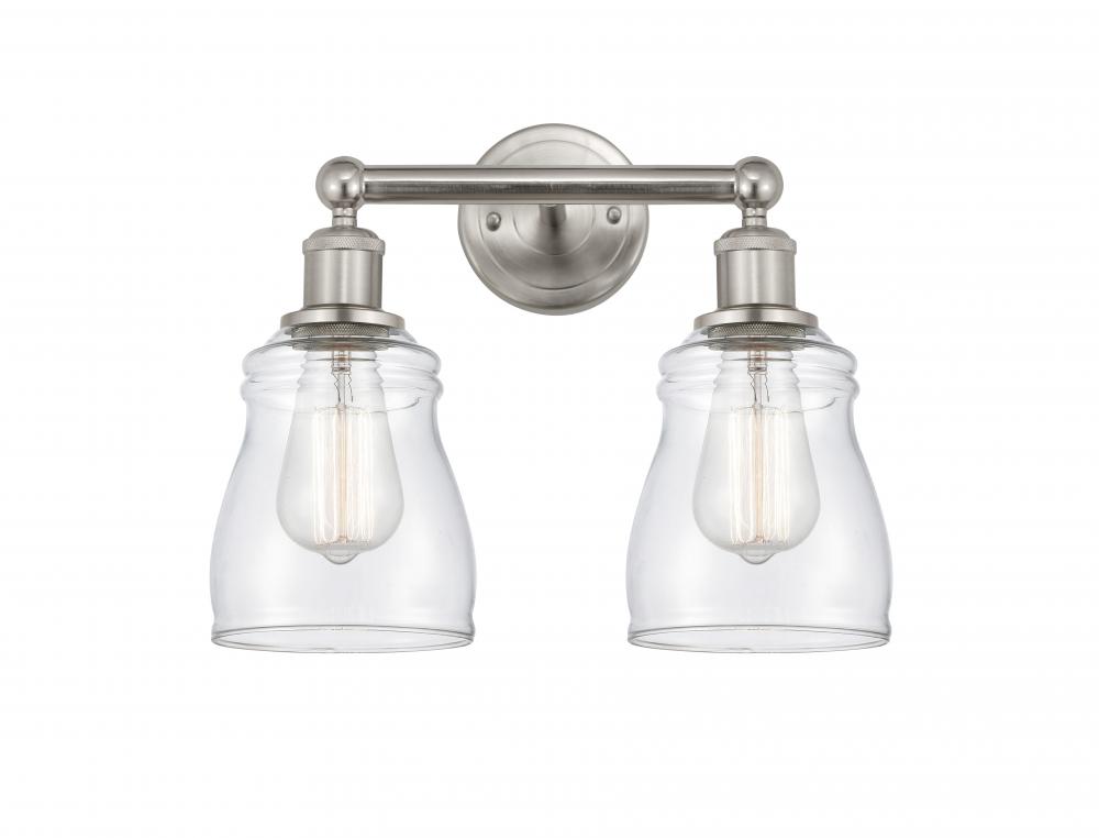 Ellery - 2 Light - 14 inch - Brushed Satin Nickel - Bath Vanity Light