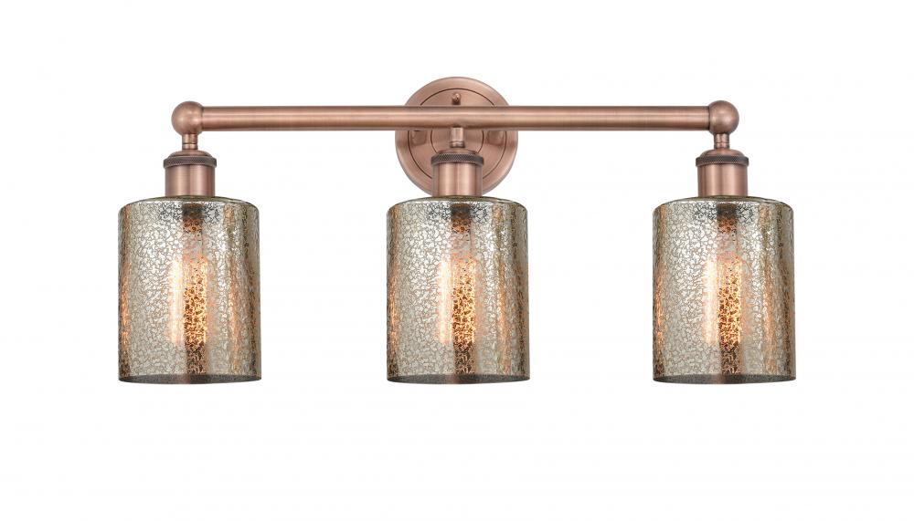 Cobbleskill - 3 Light - 23 inch - Antique Copper - Bath Vanity Light