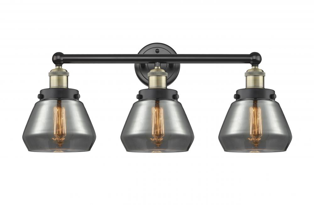 Fulton - 3 Light - 25 inch - Black Antique Brass - Bath Vanity Light