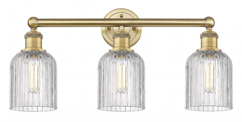 Bridal Veil - 3 Light - 23 inch - Brushed Brass - Bath Vanity Light