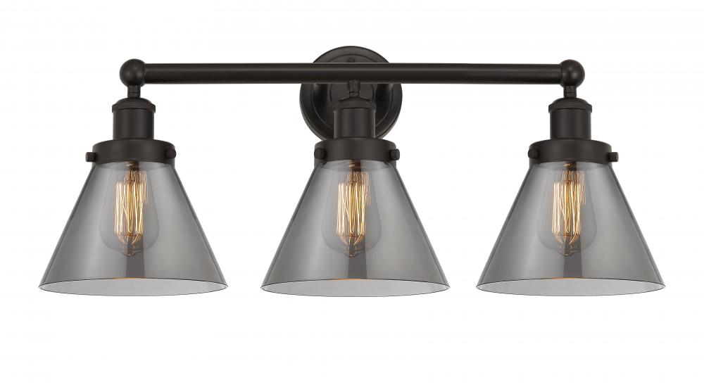 Cone - 3 Light - 26 inch - Oil Rubbed Bronze - Bath Vanity Light