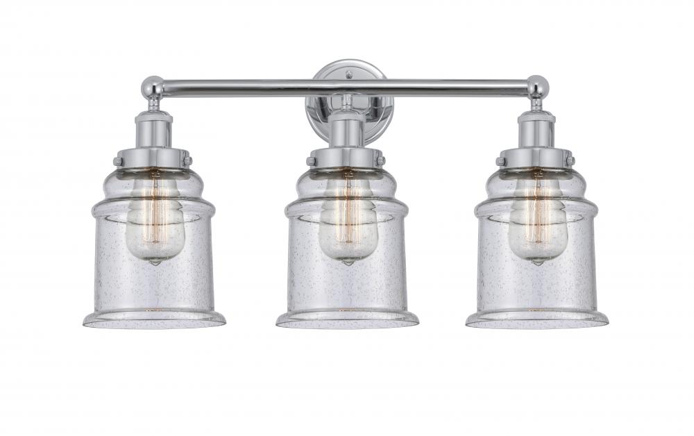 Canton - 3 Light - 24 inch - Polished Chrome - Bath Vanity Light