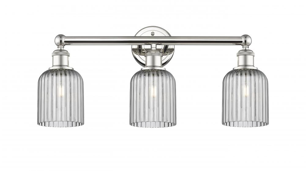 Bridal Veil - 3 Light - 23 inch - Polished Nickel - Bath Vanity Light