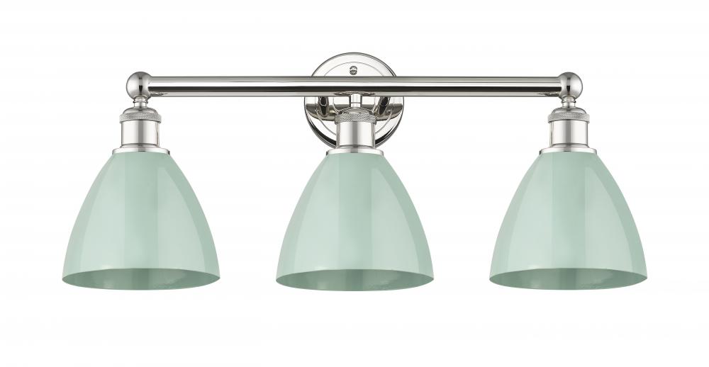 Plymouth - 3 Light - 26 inch - Polished Nickel - Bath Vanity Light