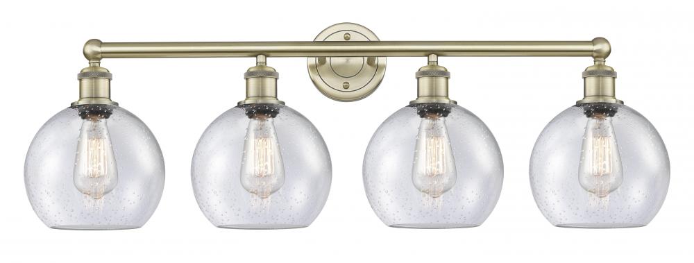 Athens - 4 Light - 35 inch - Antique Brass - Bath Vanity Light