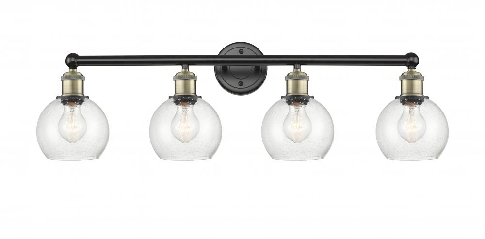 Athens - 4 Light - 33 inch - Black Antique Brass - Bath Vanity Light