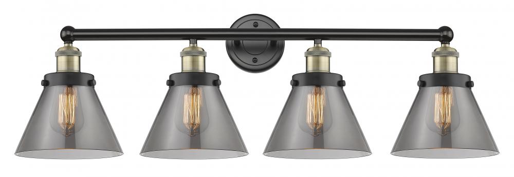 Cone - 4 Light - 35 inch - Black Antique Brass - Bath Vanity Light