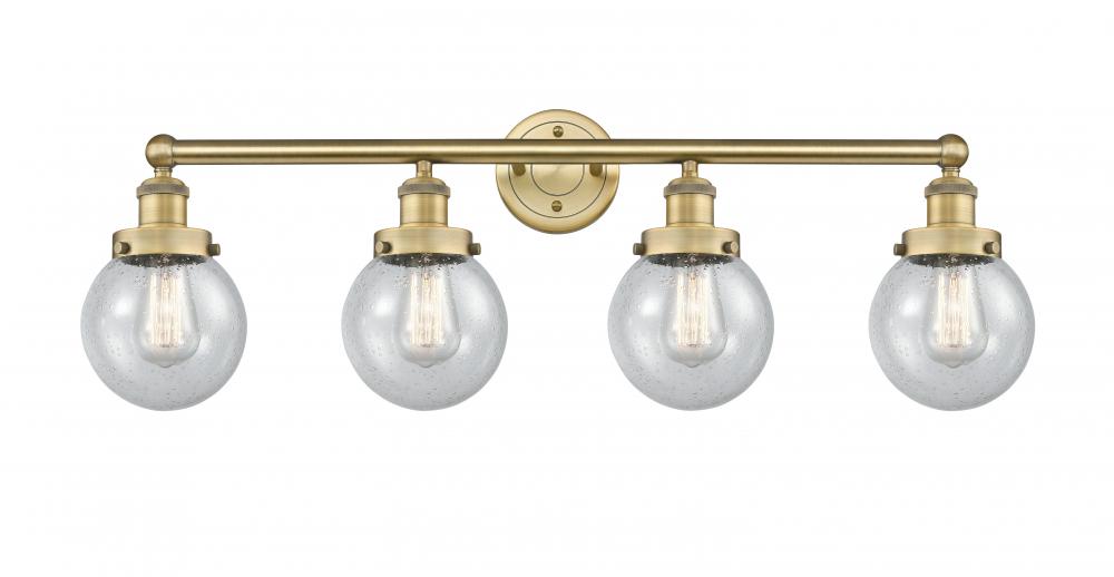 Beacon - 4 Light - 33 inch - Brushed Brass - Bath Vanity Light