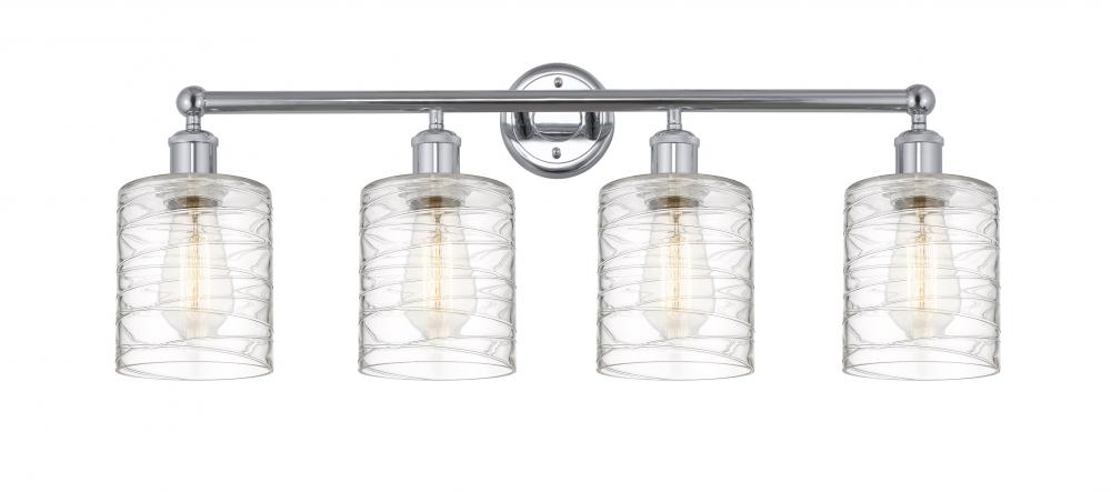 Cobbleskill - 4 Light - 32 inch - Polished Chrome - Bath Vanity Light