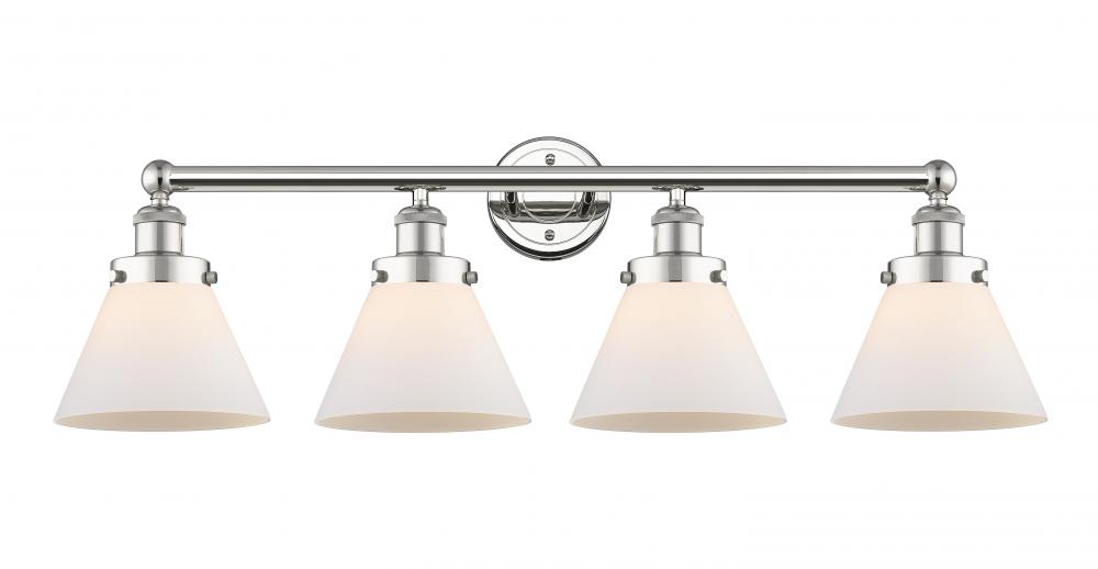 Cone - 4 Light - 35 inch - Polished Nickel - Bath Vanity Light